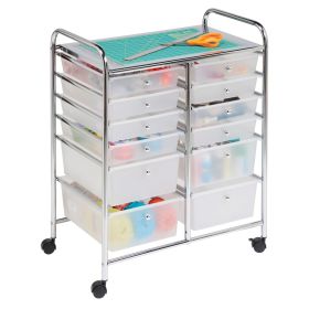 Honey-Can-Do CRT-01683 12-Drawer Rolling Storage Craft Cart and Organizer