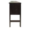 Rectangular Wooden Side Accent Table with Multiple Storage Slots, Brown