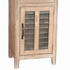 Farmhouse Style Wooden Louvered Door Cabinet with 1 Drawer, Brown, Large