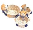 [Sailor Bear] Wicker Straw Basket Storage Box Household Basket Box Gift