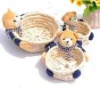 [Sailor Bear] Wicker Straw Basket Storage Box Household Basket Box Gift