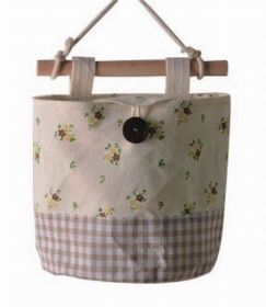 [Floral&Lattice] Cotton Wall Door Hanger Storage Bag Storage Container