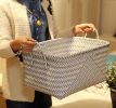 Useful Storage Containers Household Storage Basket Laundry Basket[Grayish white]