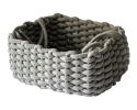 Cotton Rope Woven Storage Basket Household Storage Containers In Gray