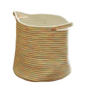 Cotton Rope Weaving Storage Basket Household Laundry Basket Multicolor