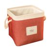 Foldable Laundry Basket Household Storage Organizers Storage Bins[Red wine]