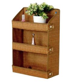 Wall Badroom Bathroom Door Hanger Storage Rack Shelf Weave