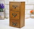 Lovely Small Practical Natural Wood Storage Chests Desktop Receive Container