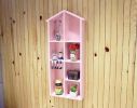 Lovely Creative Wood Storage Shelves Storage Rack Wall Hanged, Pink