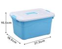 Plastic Household Storage Box Storage Bins For Snacks/Clothes,Medium,Blue