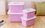 Lovely Large Capacity Household Storage Box/ Girls Storage Bins, Pink