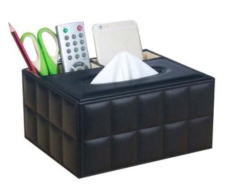 Creative Student Desktop Storage Box/ Multifunctional Tissue Box, Black