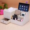 Elegant Student Desktop Storage Box/ Multifunctional Tissue Box 7 Cells