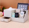 Multifunctional Desktop Storage Box/ Creative Tissue Box 7 Cells, White