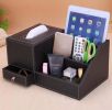 Student Desktop Storage Box/ Multifunctional Handmade Tissue Box, Coffee