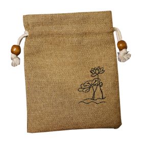 Drawstring Bags Reusable & Multipurpose Bags Cotton Linen Bags 2Pcs