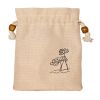 Reusable Cotton Linen Double Drawstring Bags Gifts Bags 2Pcs