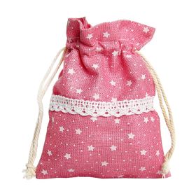 Reusable Cotton Linen Double Drawstring Bags 4Pcs