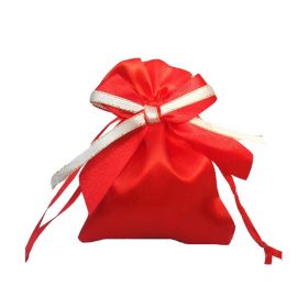 Red Ribbon Festival Drawstring Bag Married Gift Candy Bag   10 Pcs