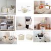 Plastic Woven Storage Basket Box Portable Bathroom Cosmetic Organizer