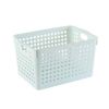 Plastic Storage Organizing Basket Closet Shelves Organizer Bins Set of 2