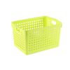 Plastic Storage Organizing Basket Closet Shelves Organizer Bins Set of 2 Yellow