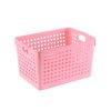 Pink Plastic Storage Organizing Basket Closet Shelves Organizer Bins Set of 2