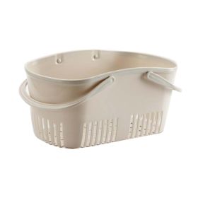Bath Storage Basket Plastic Storage Basket with Handles #4