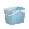 Bath Storage Basket Plastic Storage Basket with Handles #8