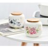 4 Pieces Ceramic Canister Mini Porcelain Tea Tin/Tea Storage/Tea Caddy - Flower