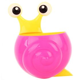 Cute Snail Wall Mounted Toothpaste Toothbrush Holders Dispensers?CPink