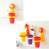 Lion Wall Mounted Children Toothpaste Toothbrush Holders Dispensers with Cup