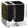 Horizontal Toothpaste Toothbrush Brush Holders Dispensers Pen Container - Black