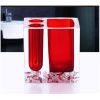 Horizontal Toothpaste Toothbrush Brush Holders Dispensers Pen Container - Red