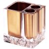 Horizontal Toothpaste Toothbrush Brush Holders Dispensers Pen Container - Golden