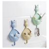 Set of 3 Creative Cute Shaped Toothbrush Toothpaste Holder Hook for Kids, Blue
