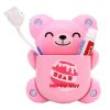 [Bear] Lovely Novelty Animal Toothbrush Toothpaste Holder Wall Bathroom Suction for Kids, C