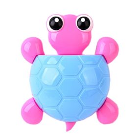 [Tortoise] Lovely Novelty Animal Toothbrush Toothpaste Holder Wall Bathroom Suction for Kids, B