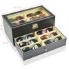 Eyeglasses Display Tray Sunglasses Case Storage Box ?C 12 Compartments
