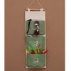 Wall Door Hanging Pocket Storage Bag Jewelry Organizer, Green