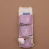 Wall Door Hanging Pocket Storage Bag Jewelry Organizer, Purple