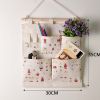 4-Pockets Zakka Wall Door Closet Hanging Storage Bag Case Home Organizer, Girls