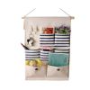 7-Pockets Zakka Wall Door Closet Hanging Storage Magazine Organizer Case, A