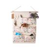 7-Pockets Zakka Wall Door Closet Hanging Storage Magazine Organizer Case, B