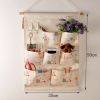 7-Pockets Zakka Wall Door Closet Hanging Storage Magazine Organizer Case, C