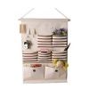 7-Pockets Zakka Wall Door Closet Hanging Storage Magazine Organizer Case, D