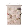 7-Pockets Zakka Wall Door Closet Hanging Storage Magazine Organizer Case,E