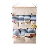 13-Pockets Zakka Wall Door Hanging Storage Bag Case Magazine Organizer, A