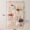 12-Pockets Zakka Wall Door Hanging Storage Bag Case Magazine Organizer, C