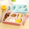 Sub-grid Microwave Lunch Box  Work/School/Picnic Bento Boxes Random Color-A1